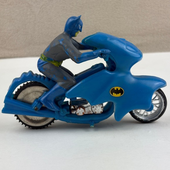 DC Comics Other - Vintage 1974 Batman Stunt Cycle Gyro Action Ahi Azrak Hamway Blue Hong Kong DC